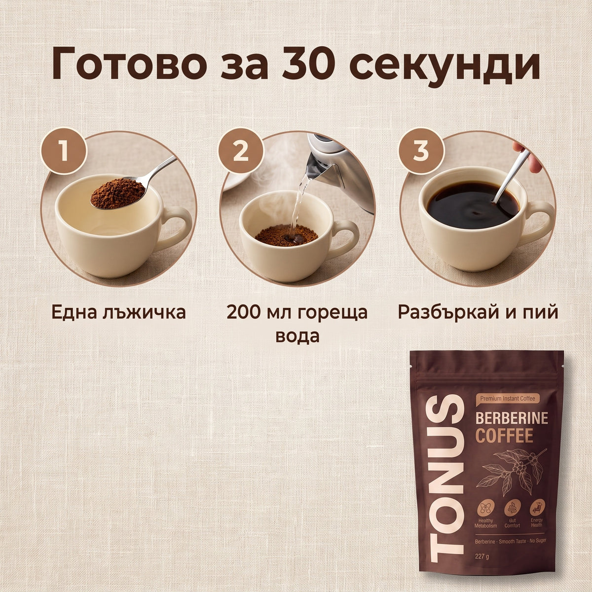 Как се приготвя за 30 секунди